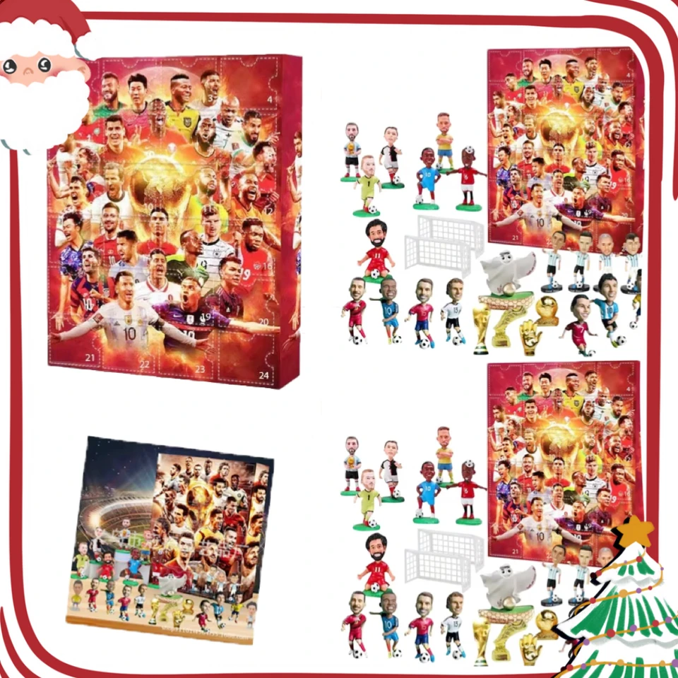 2024 Countdown Advent Calendar Football Set, 24 dní vianočného adventného kalendára Futbalové večierky Darčeky Športové vianočné potreby