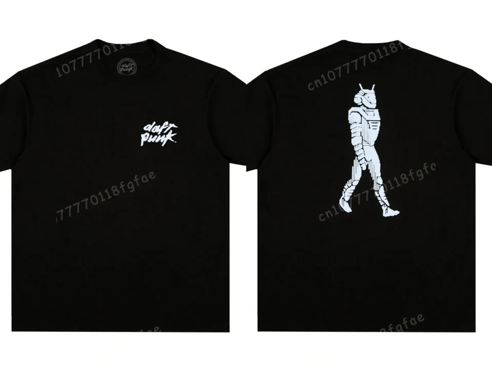 2024 Daft Punk Tričko Summer muži bavlnené vrcholy Tees Mužské oblečenie Unisex Dámske módne masívne farby krátko rukávy Streetwear