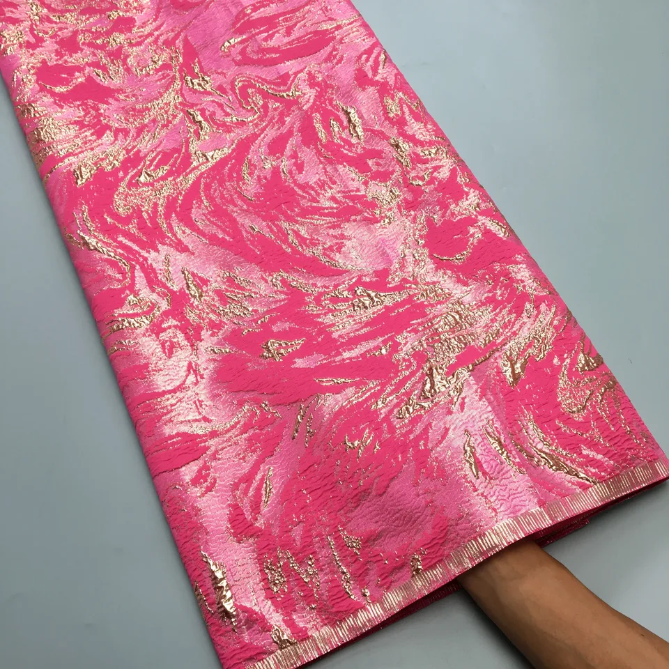 2024 Damask African Nigérijský Tulle Lace Lace Lace Lace Organza Vyšívacie šaty Brocade Brocade Vysoko kvalitné 5yardové módne šaty F3920