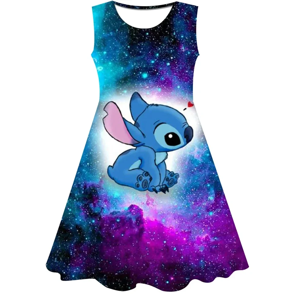 2024 detské oblečenie dievčenské šaty šaty film Lilo & Stitch Šaty roztomilé karikatúry Stitch Party šaty luk šaty vianočné halloween