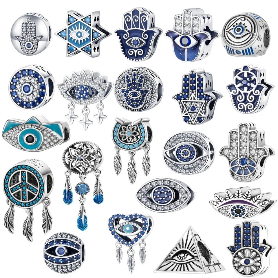 2024 Devil's Eye Modré oči očarujúce korálky Fit Pandora Original Designer DIY šperky pár darček