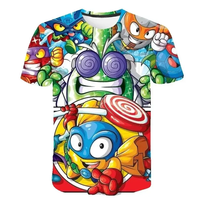 2024 Disney T tričko Kids Anime Game Streetwear s krátkym rukávom Detské tričko Superzings tričko Detské oblečenie vrcholy
