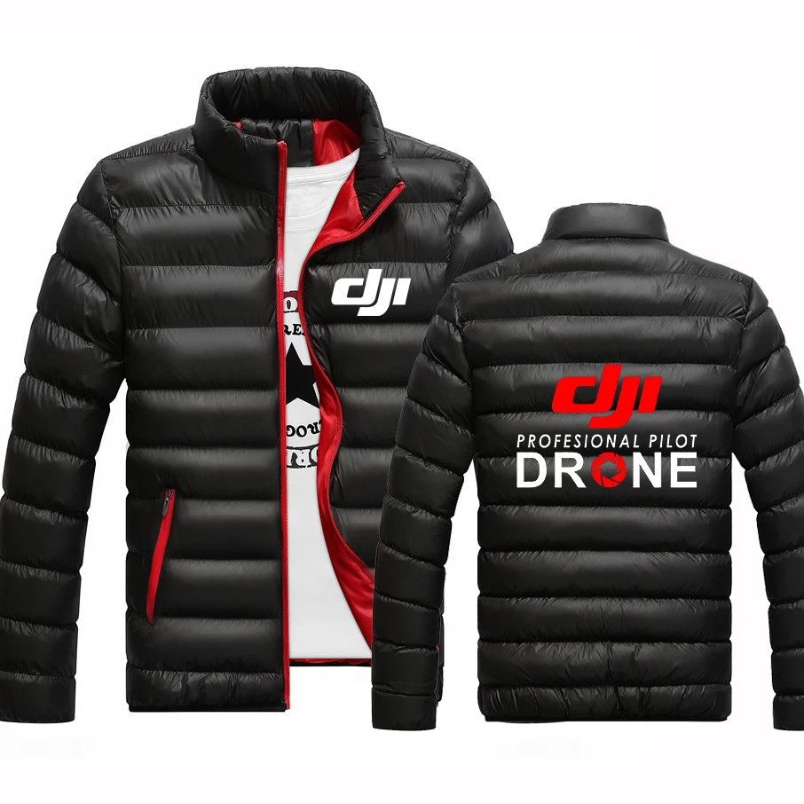 2024 DJI Professional Pilot Drone Men Nová jarná a jesenná tlač Vysoko kvalitná voľný čas Cotton Comfort Clothes Top Top