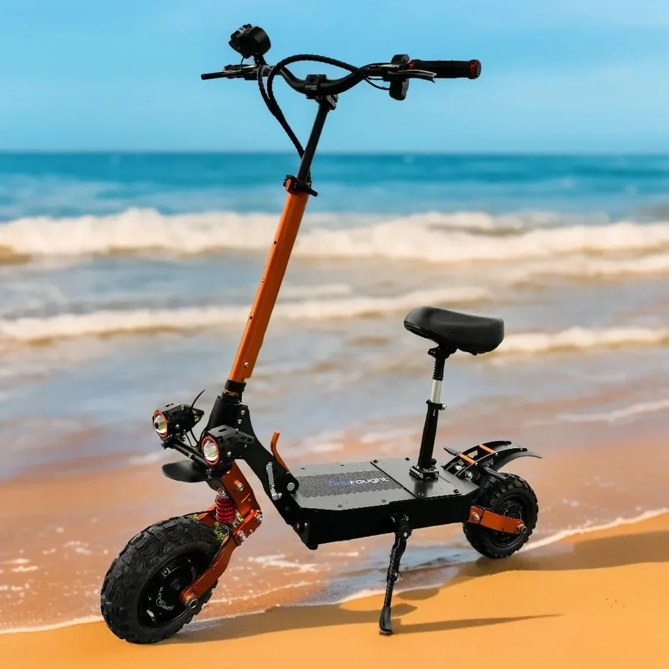 2024 Dospelý rýchly 45 mph elektrický skúter 50 mph vysokej rýchlosti 6000 W 60 V 11 palcov Off Dual Motoy E Scooter so sedadlom