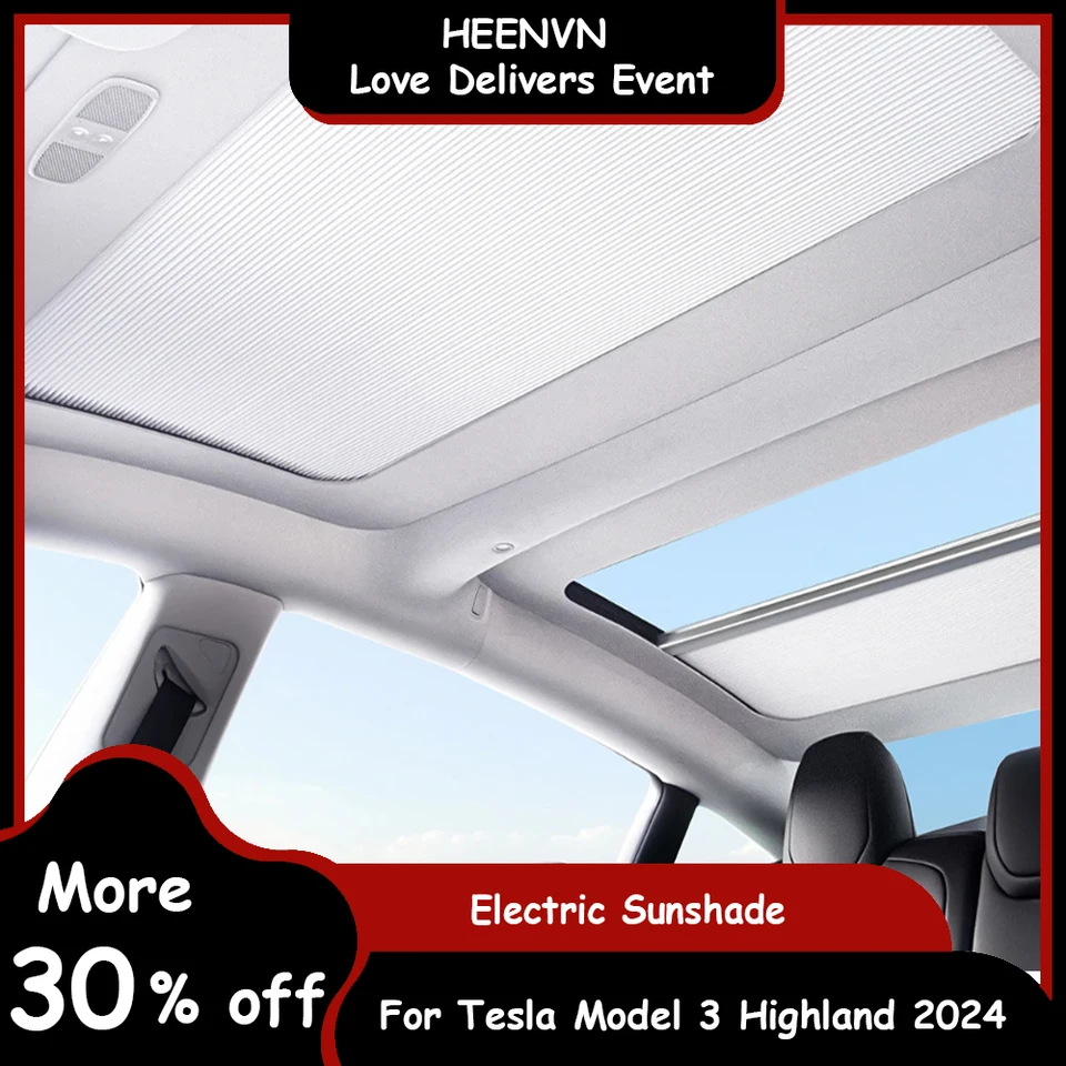 2024 Electric Sunshade pre Tesla Model 3 Highland Sun Roof S!