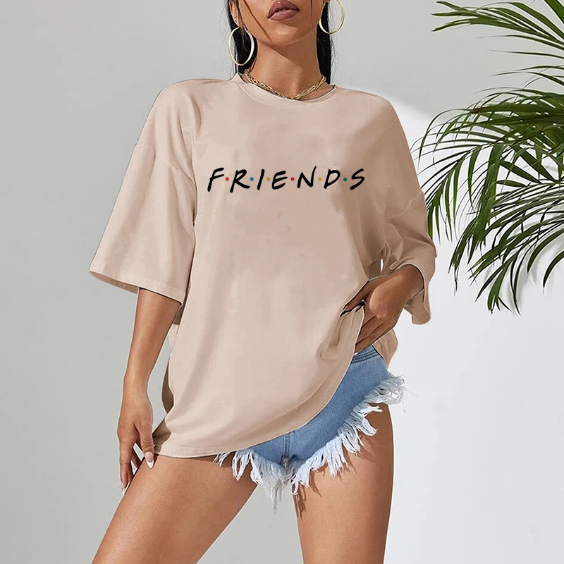 2024 Fashion Harajuku T košele Friends TV TV Show Letter tlač Tričko Dámske grafické gotické tričko karikatúra eu szie tees topy