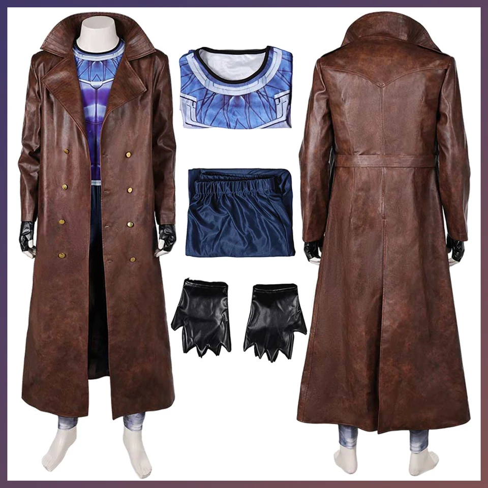 2024 film Mužský superhrdina kostým maskovanie pokeru karta kráľ remy cosplay fantasy maska ​​nohavice Pants Cloak dospelí muži Fantasia Outfits