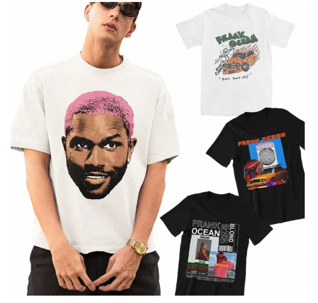 2024 Frank O-Ocean Blde T košele Accórs Men Women Pure Cott COUT Frank Boys D'T Cry Tee tričko oblečenie plus veľkosť x3ek#