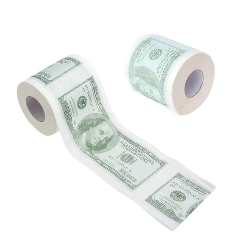 2024 Funny sto dolárov Bill WC Roll Paper Money Roll Roll 100 dolárov Novel Darček Domácne tovary Domáce čistenie