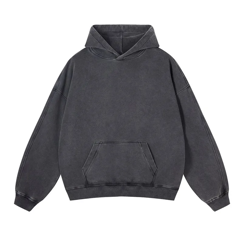 2024 gotická vysoká hmotnosť 450g bavlníkových mužov Ženy kyslé umývanie vintage Streetwear Nadmerné mikiny mikiny y2k odev