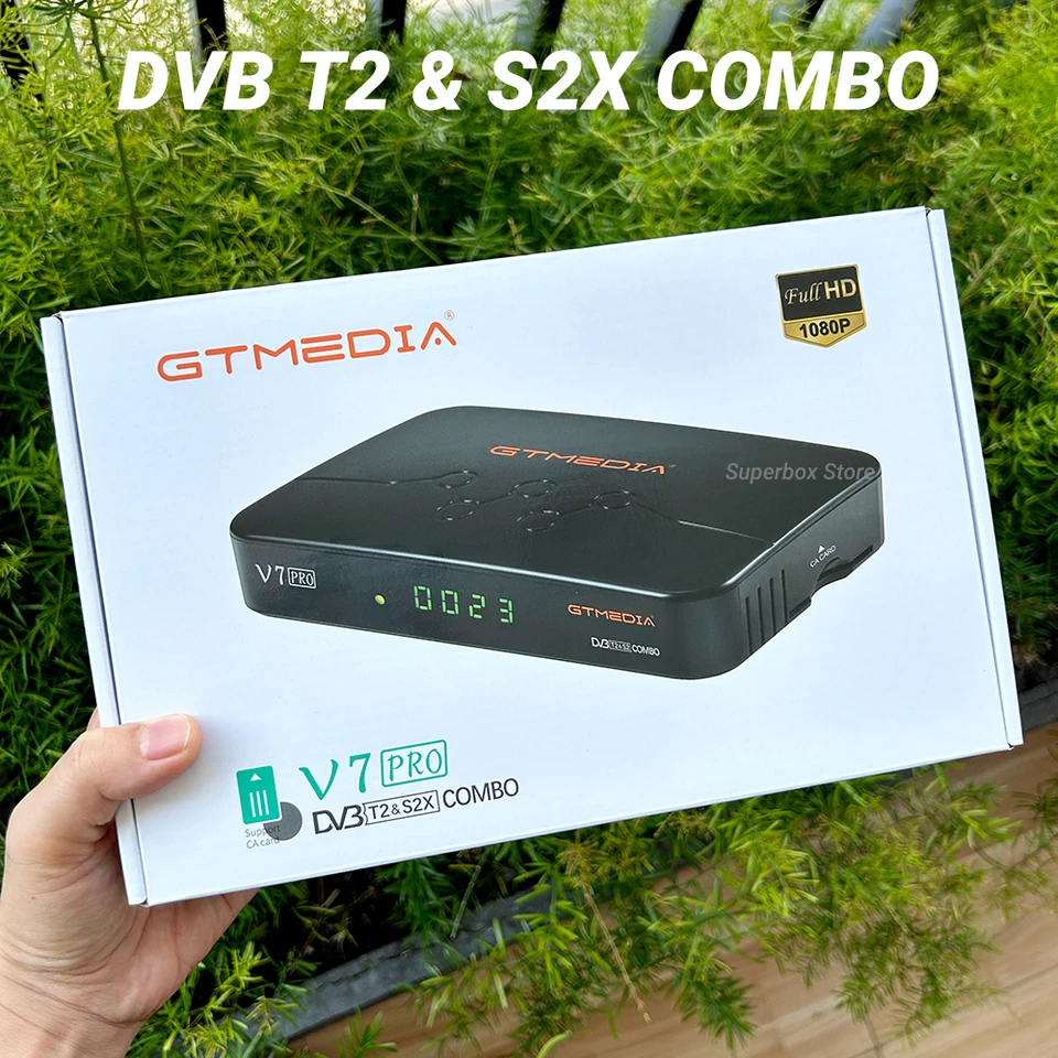 2024 GTMEDIA V7 PRO DVB T2 S2X Combo Support CA karta HEVC 10BIT 1080P FULL HD PVR Ready USB WiFi voliteľné