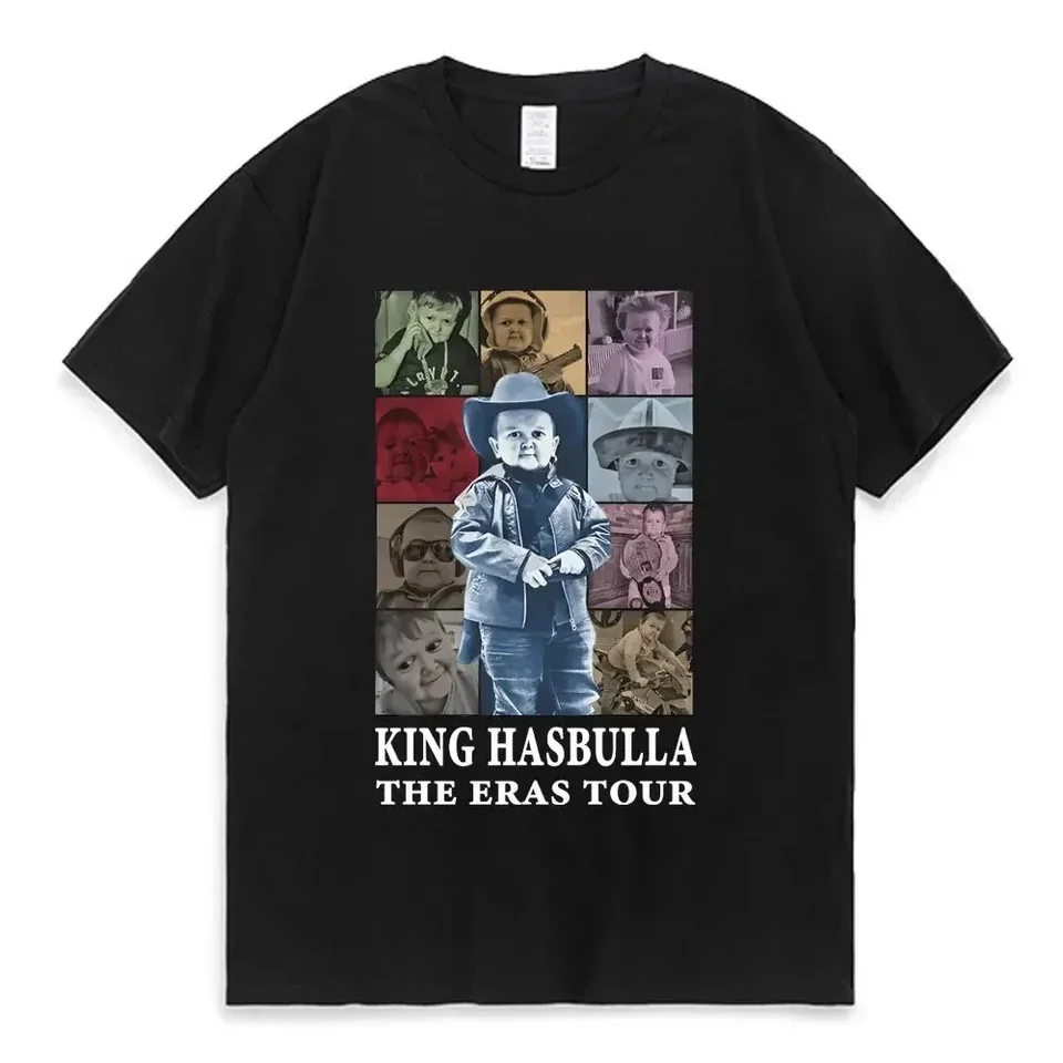 2024 Hasbulla Fighting T tričko Mini khabib blogger Tričko Crew Neck Men Tees Retro Tops Funny Graphic Women Trhirt Streetwear