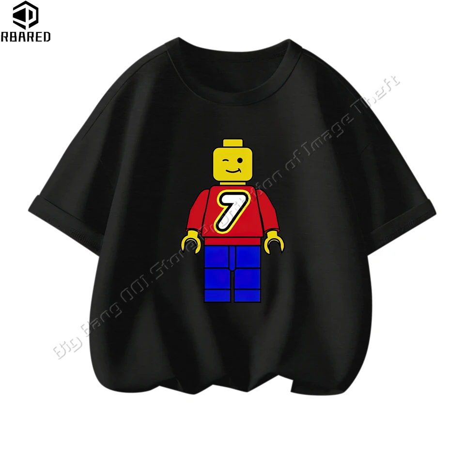 2024 Horúci predaj detské oblečenie voľný steh 100%bavlnená lego detské oblečenie dievča letné detské tričko Tops Tops Top Top košele