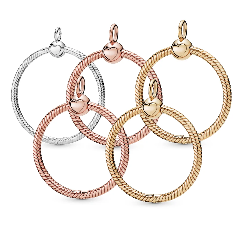 2024 HOT 925 Sterling Silver & Gold Color O prívesok Fit Original Pandora náhrdelník DIY kúzla korálky šperky pre ženy darček