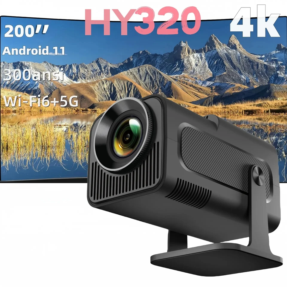 2024 HOT TRANSPEED 4K Android 11 Projector Native 1080p 390ansi HY320 Dual WiFi6 BT5.0 1920*1080p prenosný projektor kina 1080p
