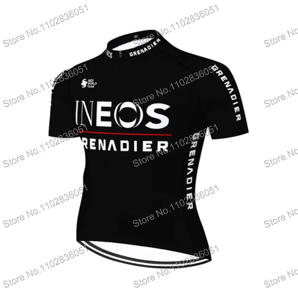 2024 INEOS Grenadier Team Black Cycling Jersey Men letné oblečenie Road Cyklovanie bicyklov Topy