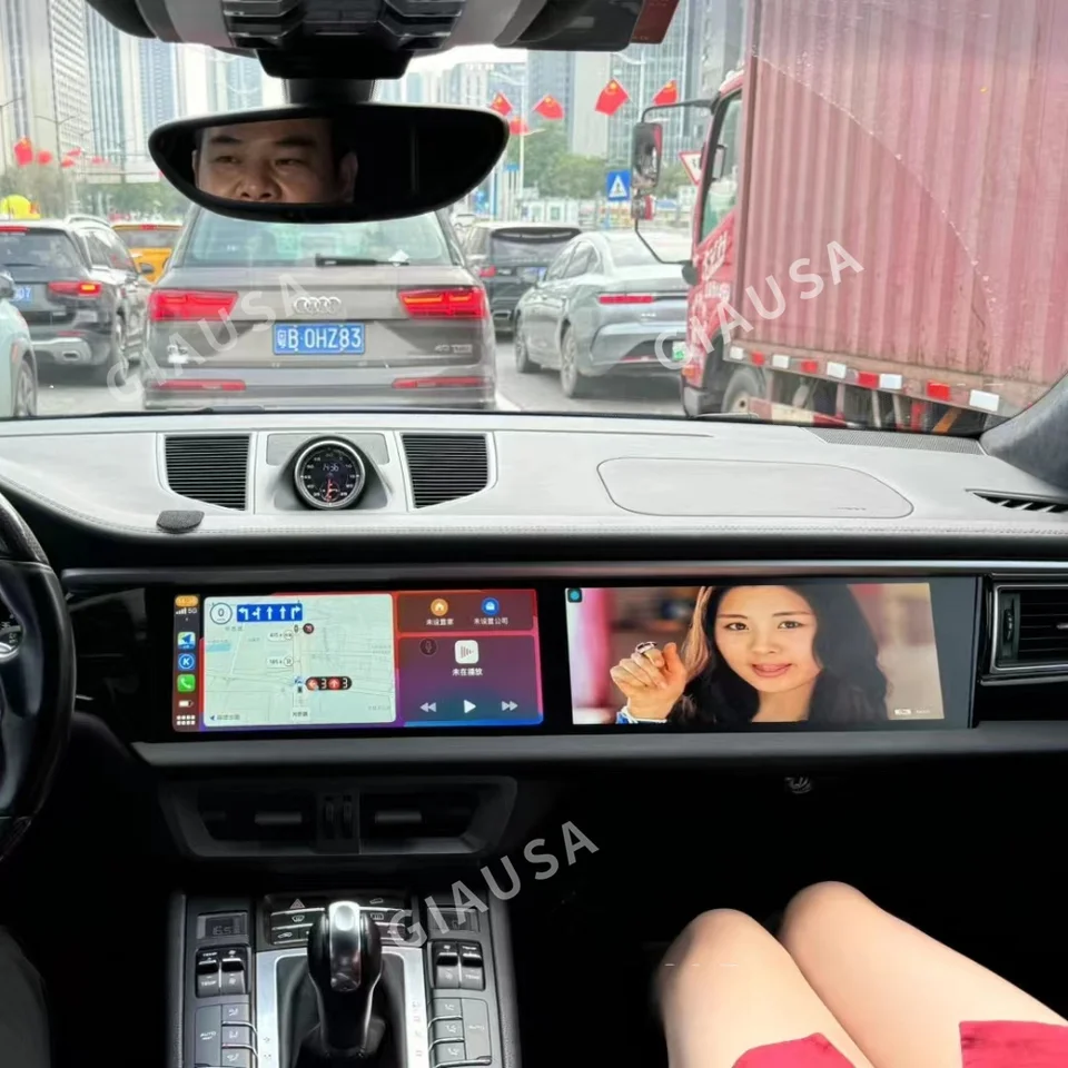 2024 Inovácia Duálna obrazovka CarPlay pre Porsche MacAN 2014-2017 Car Radio GPS navigácia Auto multimediálne prehrávač HD HD Screen Head Unit