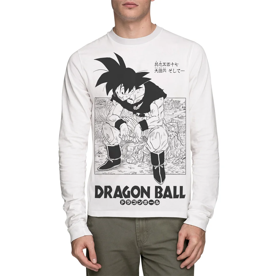 2024 Japonský anime dračí bleska Tričko Tričko Men vintage umývané tričko s dlhým rukávom Tops Tee Harajuku Hip Hop Kids Streetwear