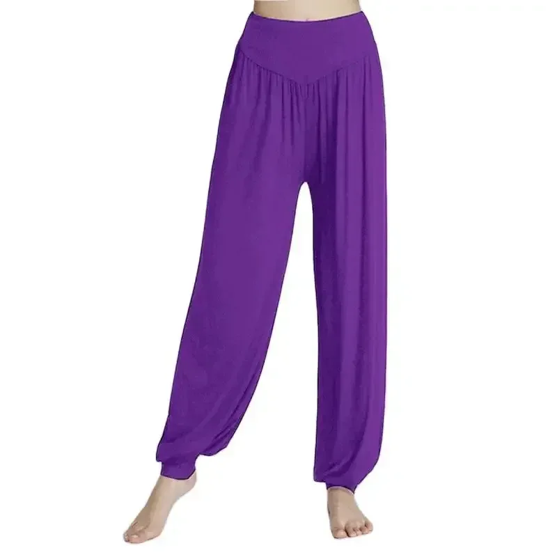 2024 Kvalitné leto letný pás Vysoký pás Priemyselné pohodlné tuhé farebné módy Indoor Yoga Dance nohavice
