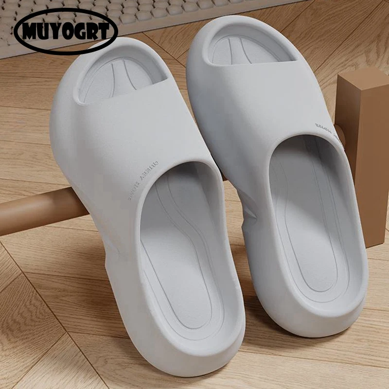 2024 Letné pánske snímky Značka Men Men Ženy papuče Hrubé jediné mäkké sandále Ženy plážové snímky Shoes Shoes Eva Flip-Flops Man sandále