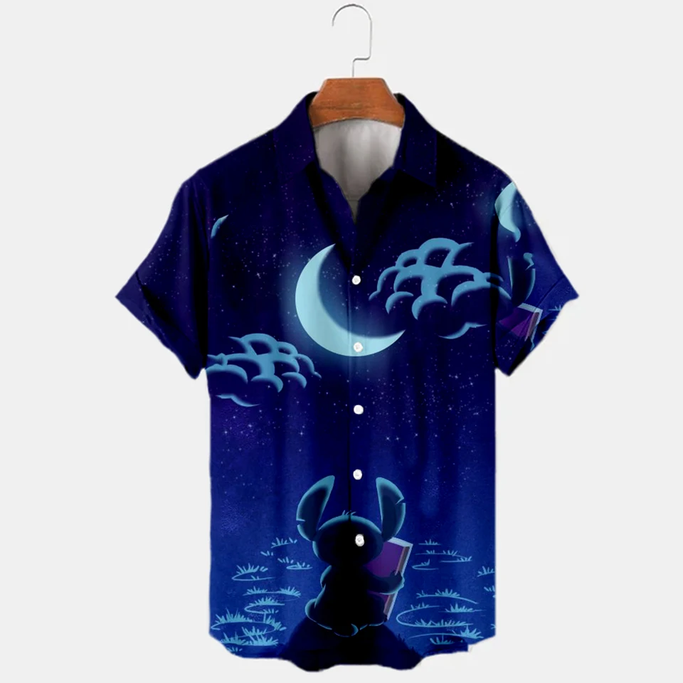 2024 letný dizajnér New Cartoon Mickey Print Tirls Cute Disney Anime Tirls Pánske topy klopy