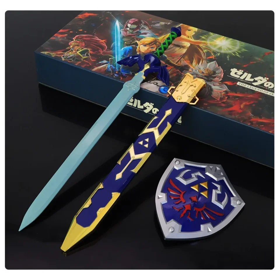 2024 Link's Sword Hylia Shield Zliatina Zbraňový model hračky Darček Nová legenda z Periférnych zariadení Zelda Perifériá Master