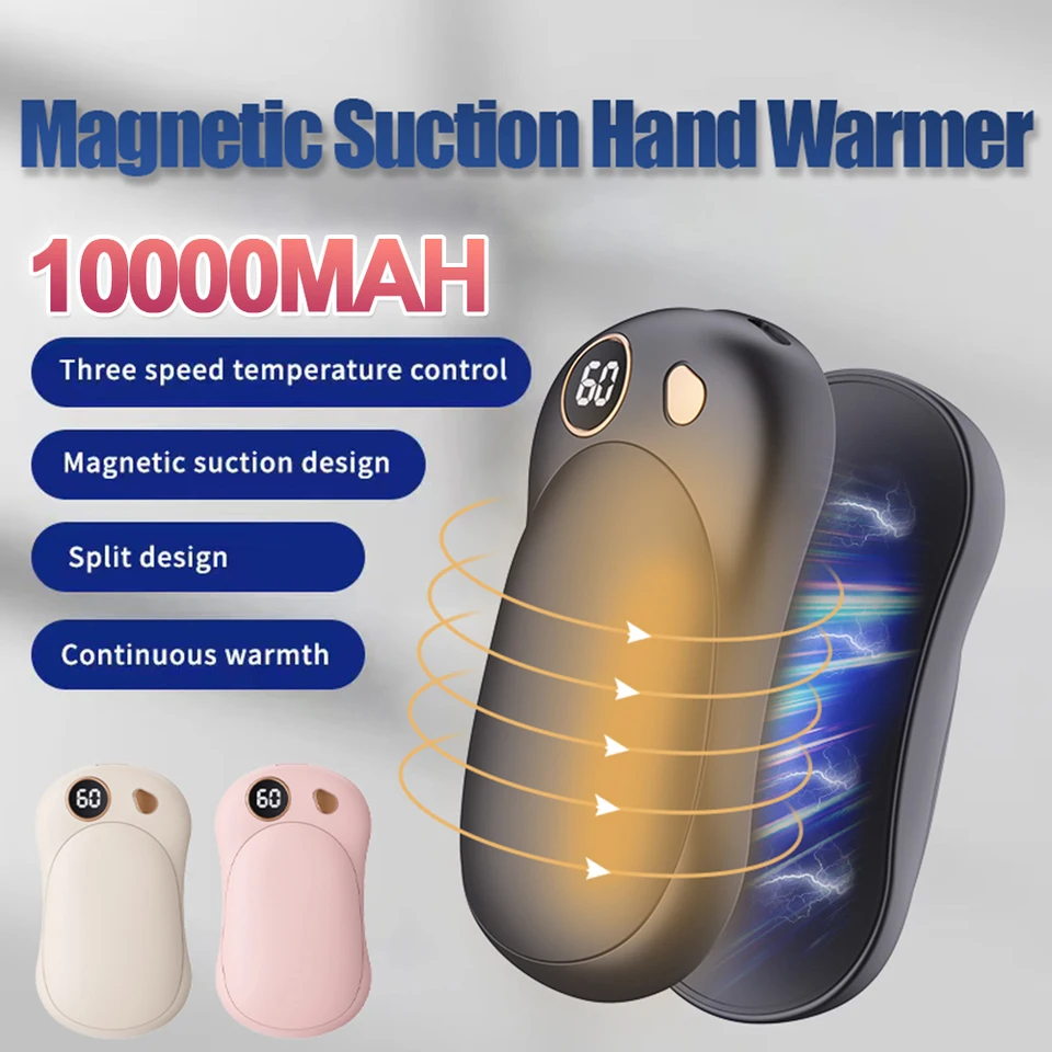 2024 Magnetické sacie ručné teplé nabíjanie USB nabíjanie rozdeleného typu Self -kúrenie Ručné teplejšie Pohodlné elektrické brehy 3S Rýchlo kúrenie