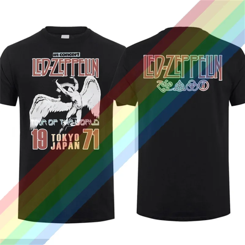 2024 Men US 1975 Tour Flag Tir Tritle Casual Zeppelin Tričko Grafické nadmerné športové topy LED LED príjemné Streetwear veľmi cool