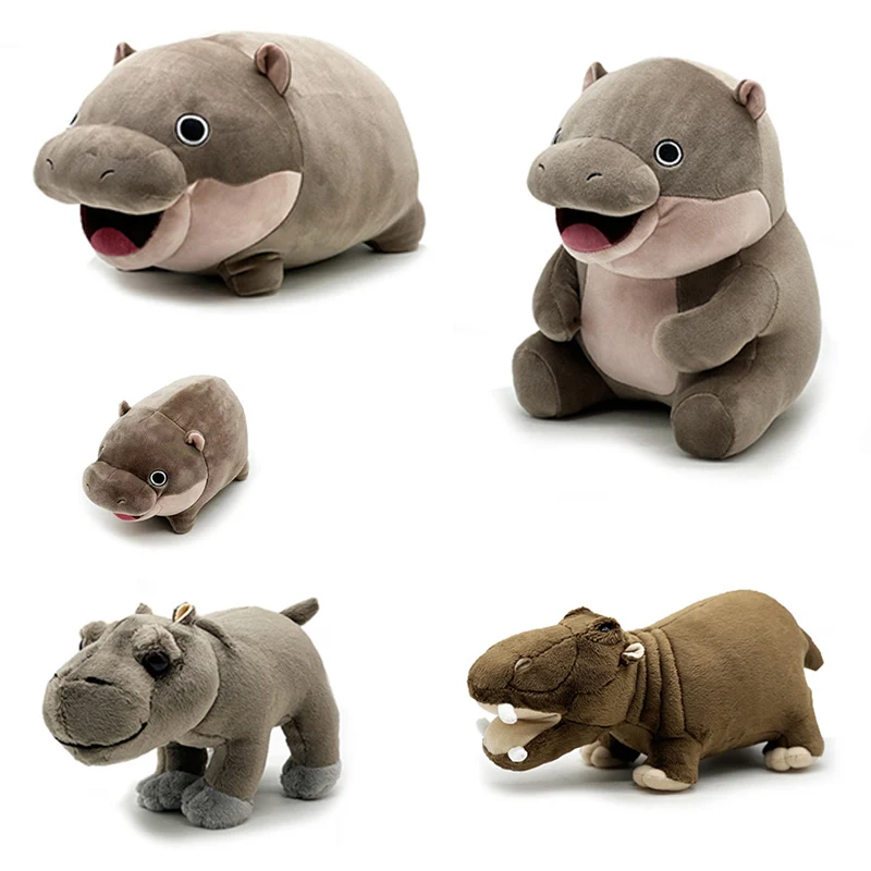 2024 Moo Deng Hippo Plush, Cute Pygmy Hippo Plushie Hray pre fanúšikov darček, mäkký hippopotamus plnené zviera pre deti