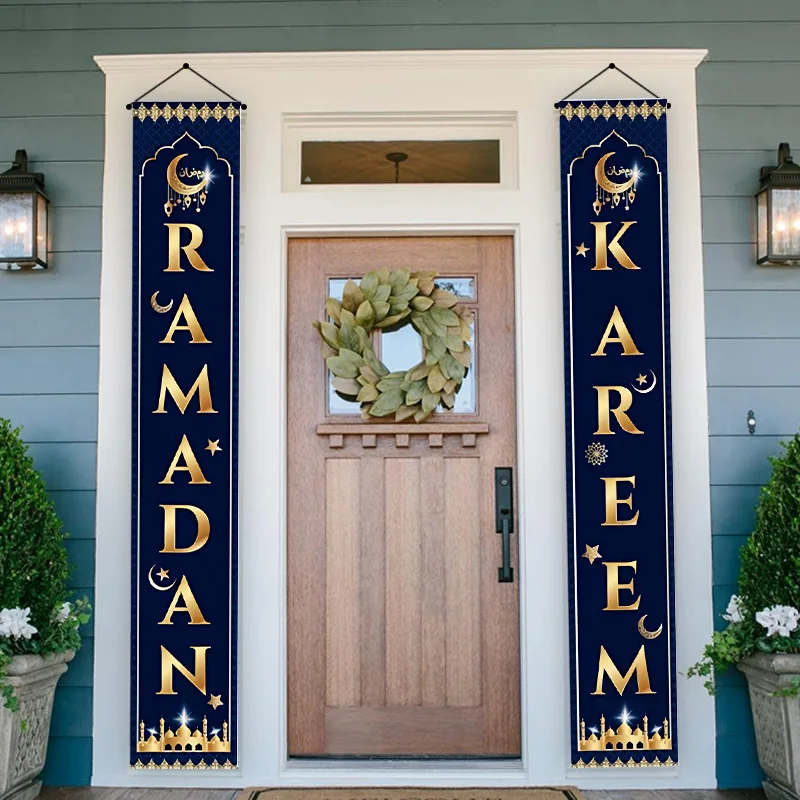 2024 Mubarak Ramadan Karim Islamská moslimská strana dekorácia Eid Al Adha Gifts Mubarak Gate Banner Ramadan Decoration