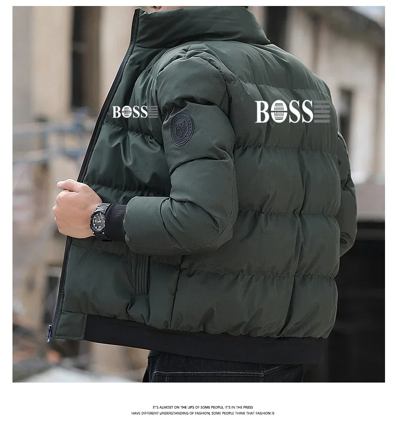 2024 Módna nová pánska lacná bavlnená bunda Tiger Head Logo Warm Hustý neformálny Parka Winter Trend S-5XL