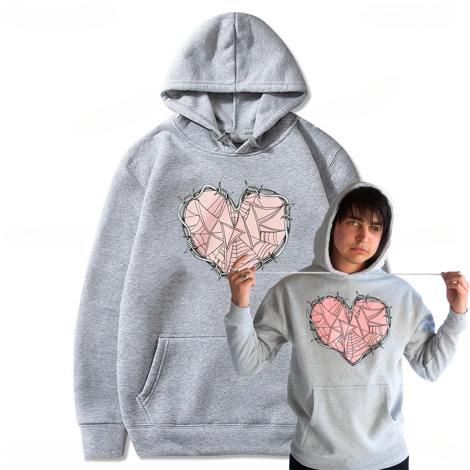 2024 módne oblečenie xplr Sam a Colby Merch Web Heart Hoodie s dlhým rukávom Ženy Muž Mukirka príležitostného štýlu Harajuku Streetwear