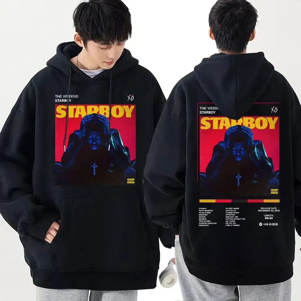 2024 módny rapper The Weeknd Hoodies Men Dámske oblečenie Príležitostná fleecová mikina harajuku nadmerne premiéru s kapucňou na strechewear