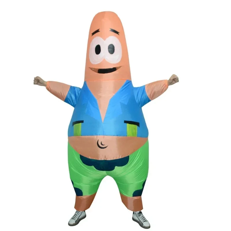 2024 nafukovací kostým Patrick Star Cosplay, roztomilý a realistický kreslený obliekanie rekvizít pre Halloween Party