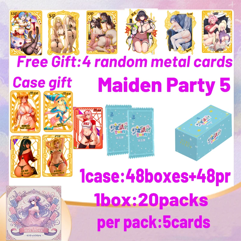2024 Najnovšia dievčenská párty 5 Goddess Story Conlection Card Card Waifu Swimsuit CCG ACG TCG World Trading Hobbies Darček
