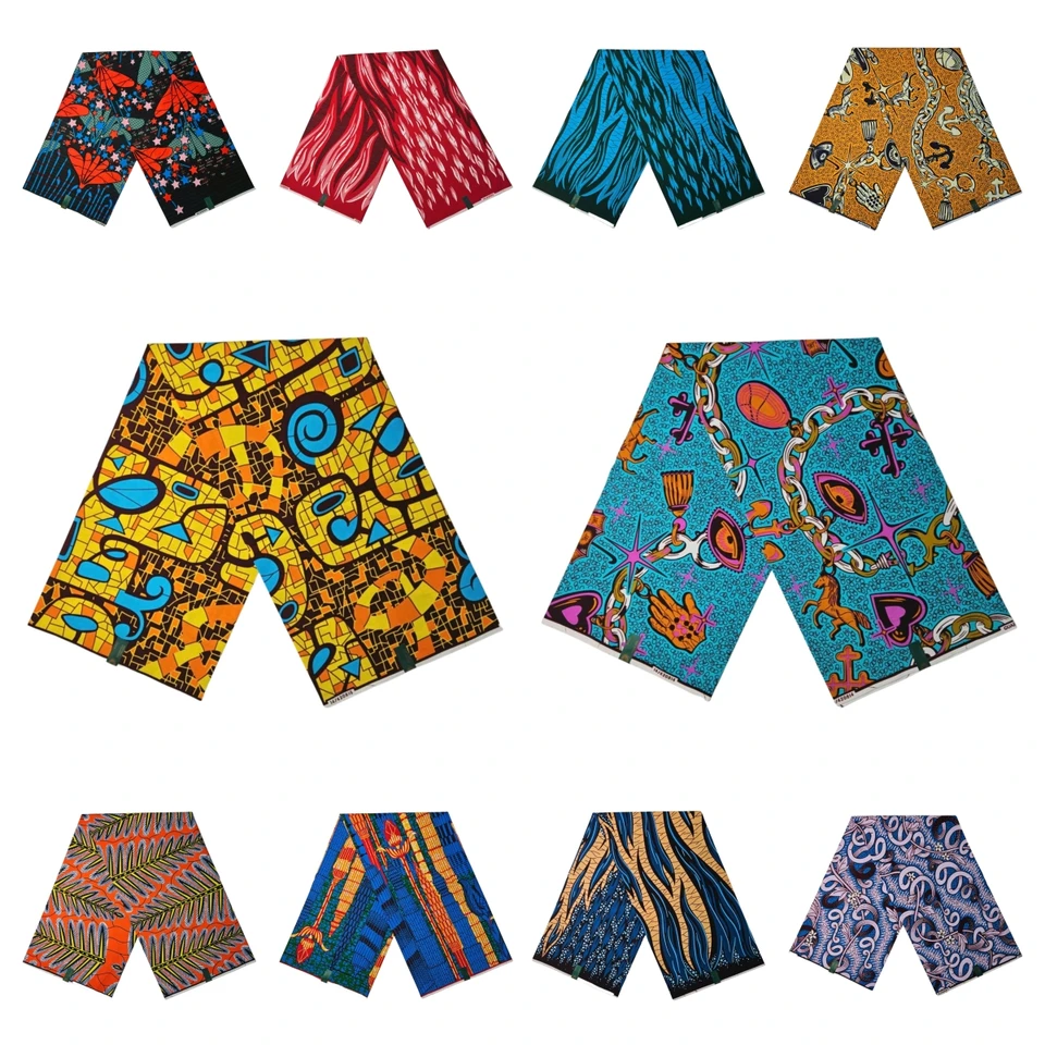 2024 Najnovší dizajn africký skutočný zaručený skutočný vosk tlačí tkaniny Ankara Soft Mash Cotton Fashion Pagne Dress Loincloth