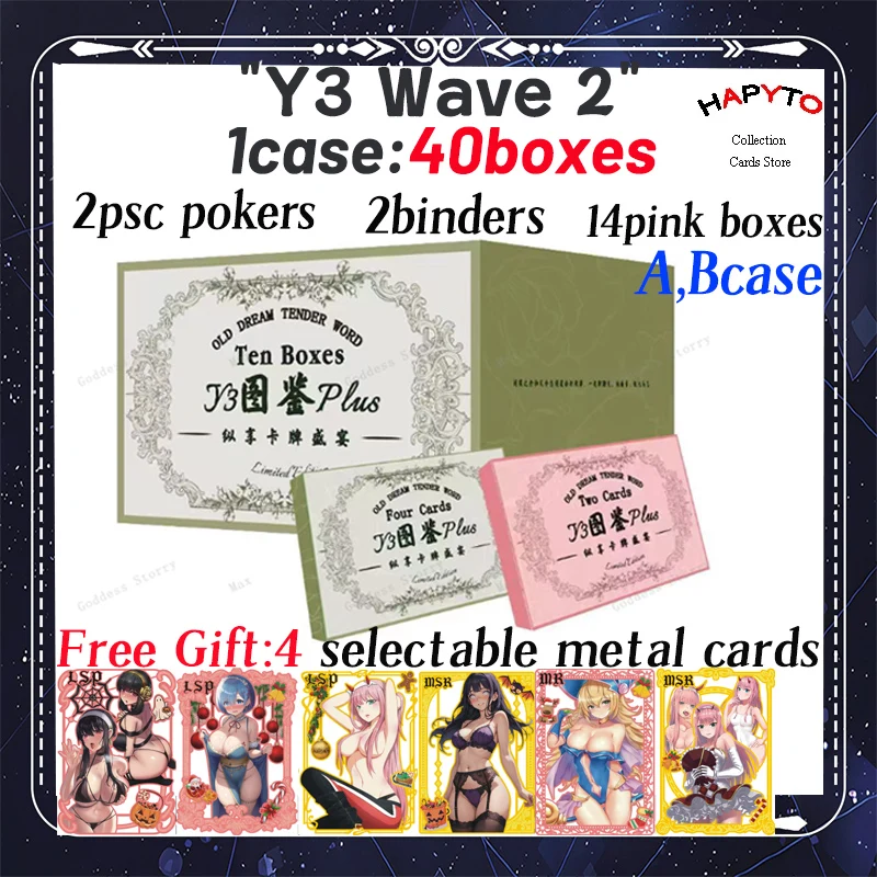 2024 najnovší Y3 Set 2 Waifu Cards Cards Goddess Story Conlection Card plavky bikiny posilňovače boxu Habbies Gift