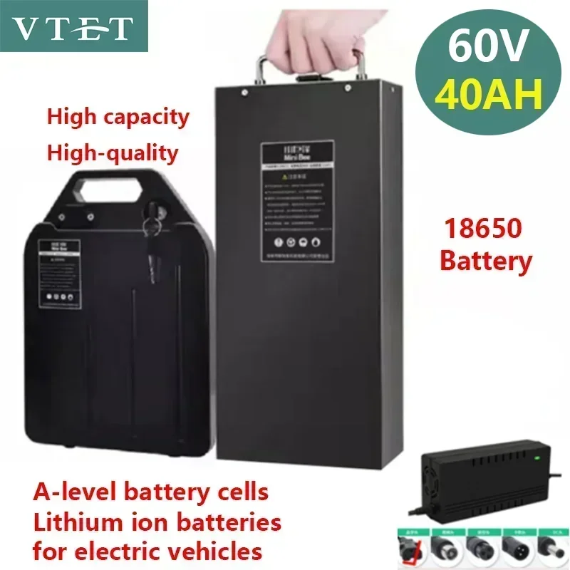 2024 New Harley Electric Car Lithium Battery Waterproof 18650 Batéria 60 V 20AH pre dvojkolesové koleso CityCoco Scooter Bicycle