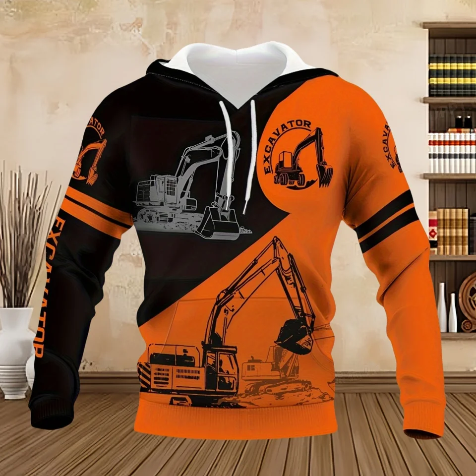 2024 New Man Hoodie Fashion Elektrikár 3D tlač Uniformný voľný čas pre pullové kapucňy nadmerne vysoké hip hop hop harajuku mikiny