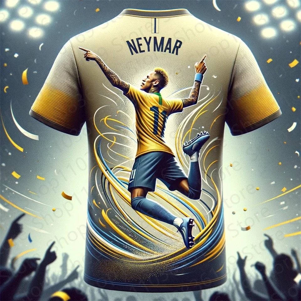 2024 New Neymar Football Fan Fan Jersey Deti Dospelý letný športový futbalový tréning Tričko Detské detské makina