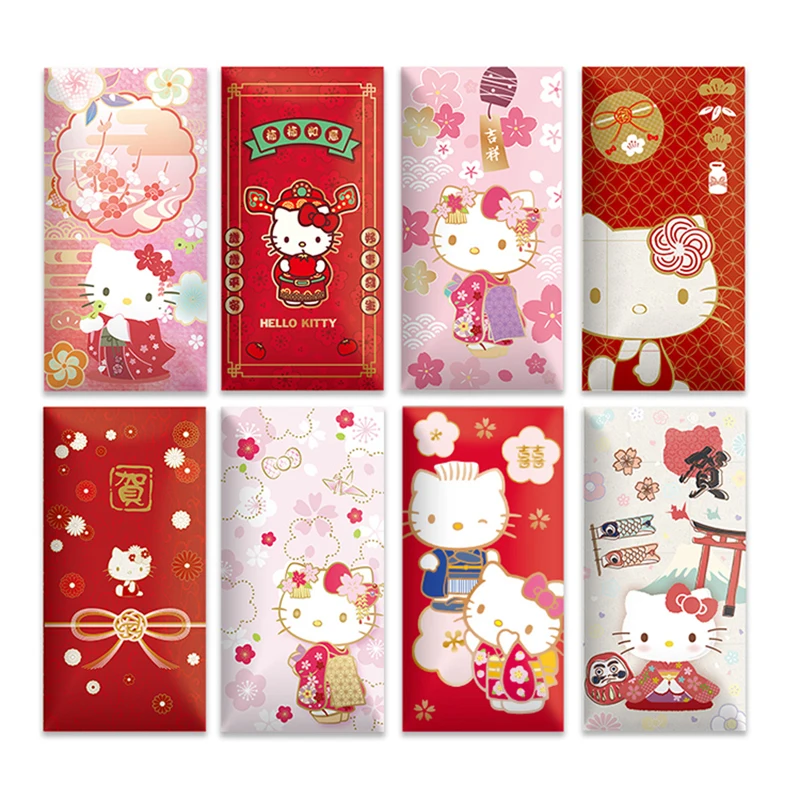 2024 New Sanrio Hello Kitty Cartoon Nový jarný festival Červené obálky Svadobné červené obálky pre deti Nový rok darček k narodeninám