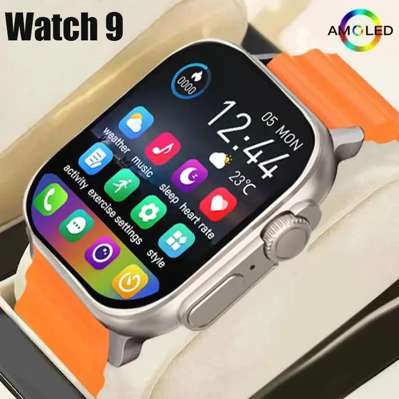 2024 New Smart Watch 9 Ultra Watch Ultra Iwo Watch Ultra NFC Smartwatch Series 9 Bluetooth Call 2,2 palca bezdrôtové hodinky