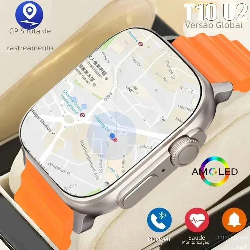 2024 New Smart Watch T10 U2 Watch Ultra Iwo Watch Ultra NFC SmartWatch Series 9 Bluetooth Call 2,2 palca bezdrôtové hodinky