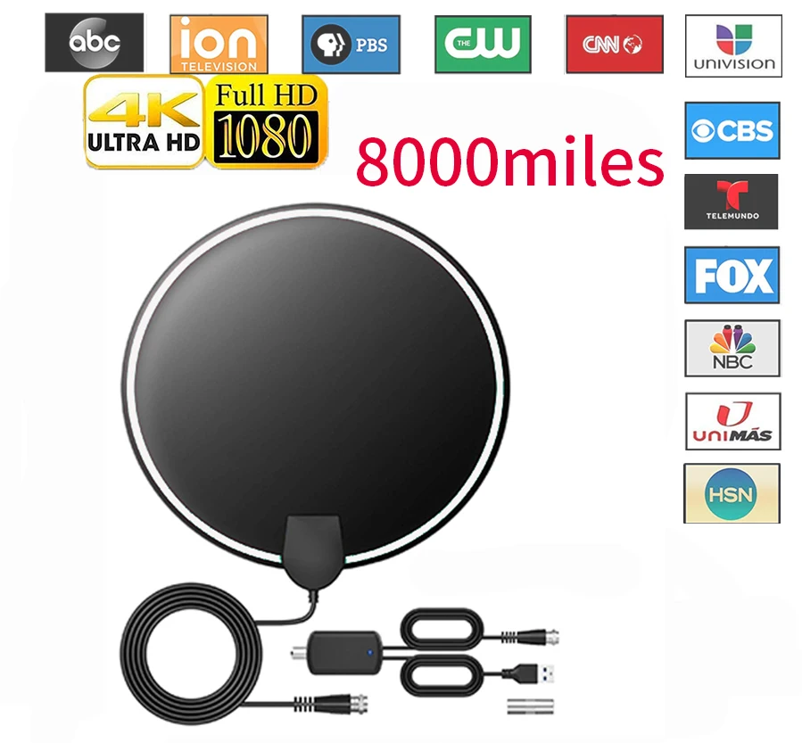 2024 NOVINKA 4K 8K INDOOR DIGITÁLNE TV Anténa HD HDTV Antena DVBT2 KABEK TV ANTENA 8000miles UHF VHF 4K 8K Antény