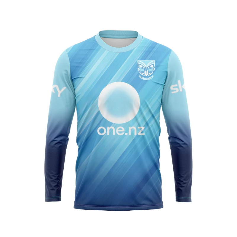 2024 Novozélandskí bojovníci pred sezónou tréning Rugby s dlhým rukávom Jersey Veľkosť S-5XL (Tlač názvu a číslo)