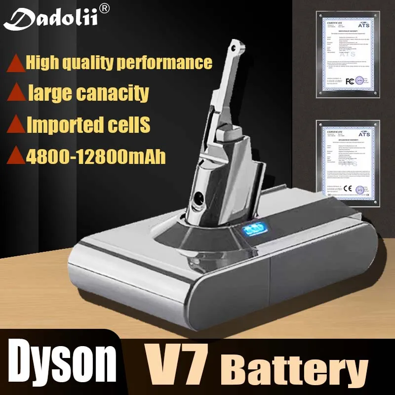2024 Nová batéria Dyson V7 21,6 V 12800 mAh Li-Lon Nabíjateľná batéria pre výmenu batérie Dyson V7