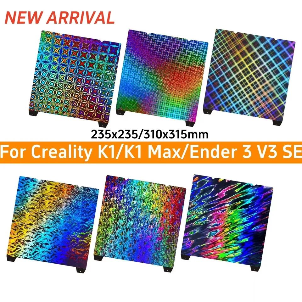 2024 Nová Creality K1 Max Build Plate K1c posteľ Creality K1 Zostavte Plate Peo Plech 235x235 310x315 Ender 3 S1 Ender 3 V3 SE lôžko