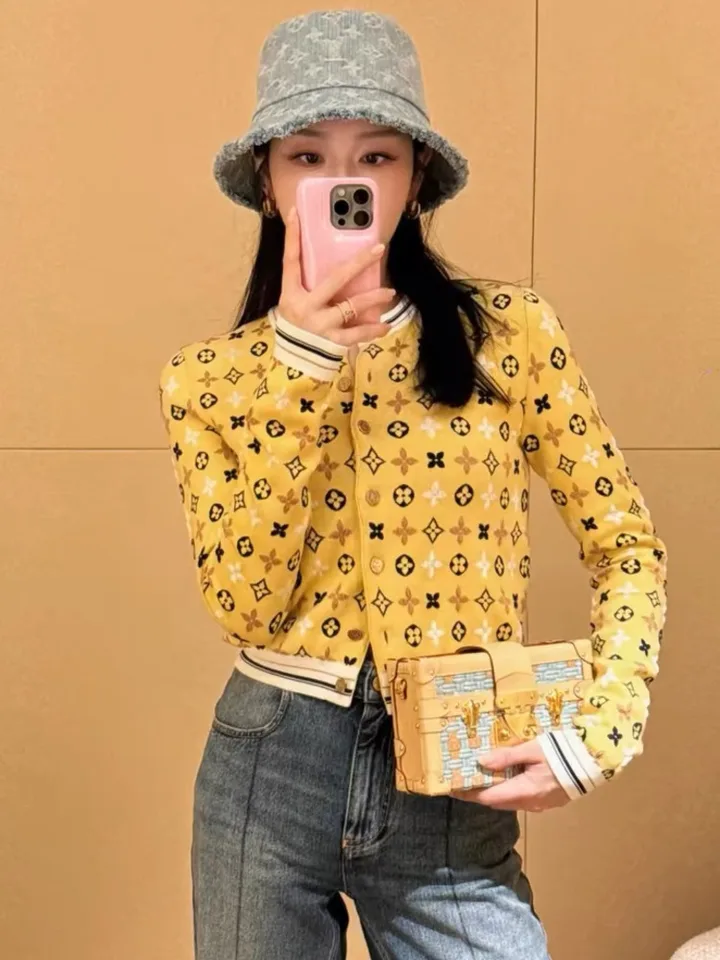 2024 Nová jesenná zimná zimná módna kašmírka sveter s dlhým rukávom Dlhé rukávy Women Casual Mardigan O-Neck Tops Roupas Femininas Sueter Outerwears