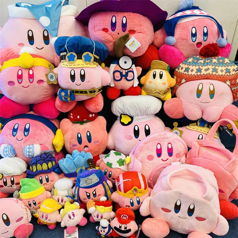 2024 Nová karikatúra roztomilý Kirby Plys Hračky Vankúš Plnené Anima Game Dream Magician Kawaill Kirby Doll Modle Childle Birthday Darček
