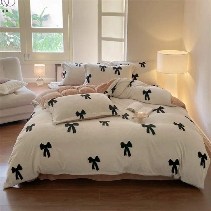 2024 Nová katiónka Jacquard Milk Fleece Fleece Set Zhustená teplá koralová fleece obojstranná fleecová posteľná matrac matrac